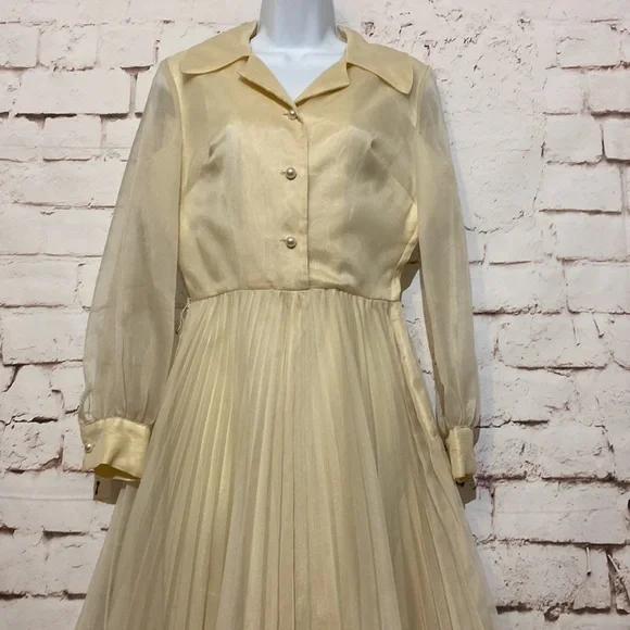 ✨VINTAGE✨ 1960’s Alden’s Organza Dress, Size S - Picture 2 of 9